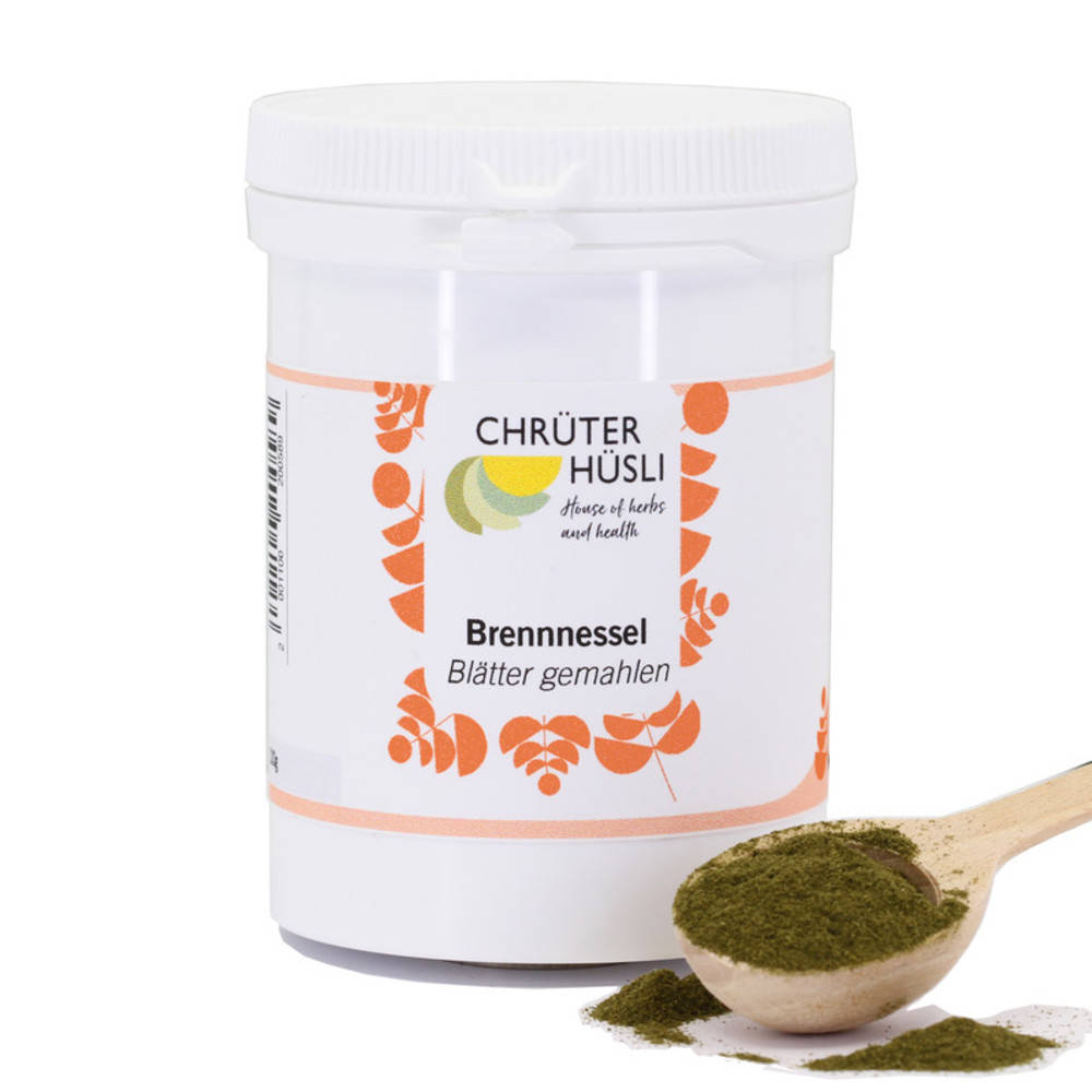 Brennnesselblätter gemahlen