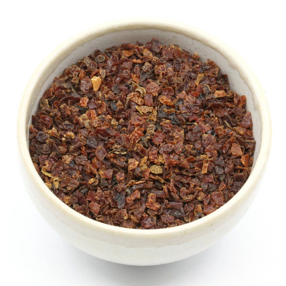 Hagebuttenschale mit Samen zerstossen Tee Bio