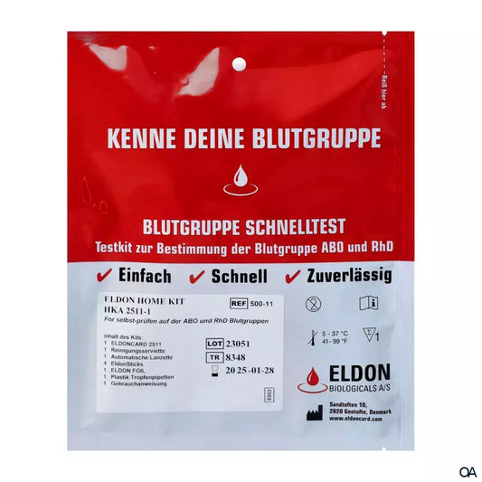 Blutgruppen Schnelltest ELDON