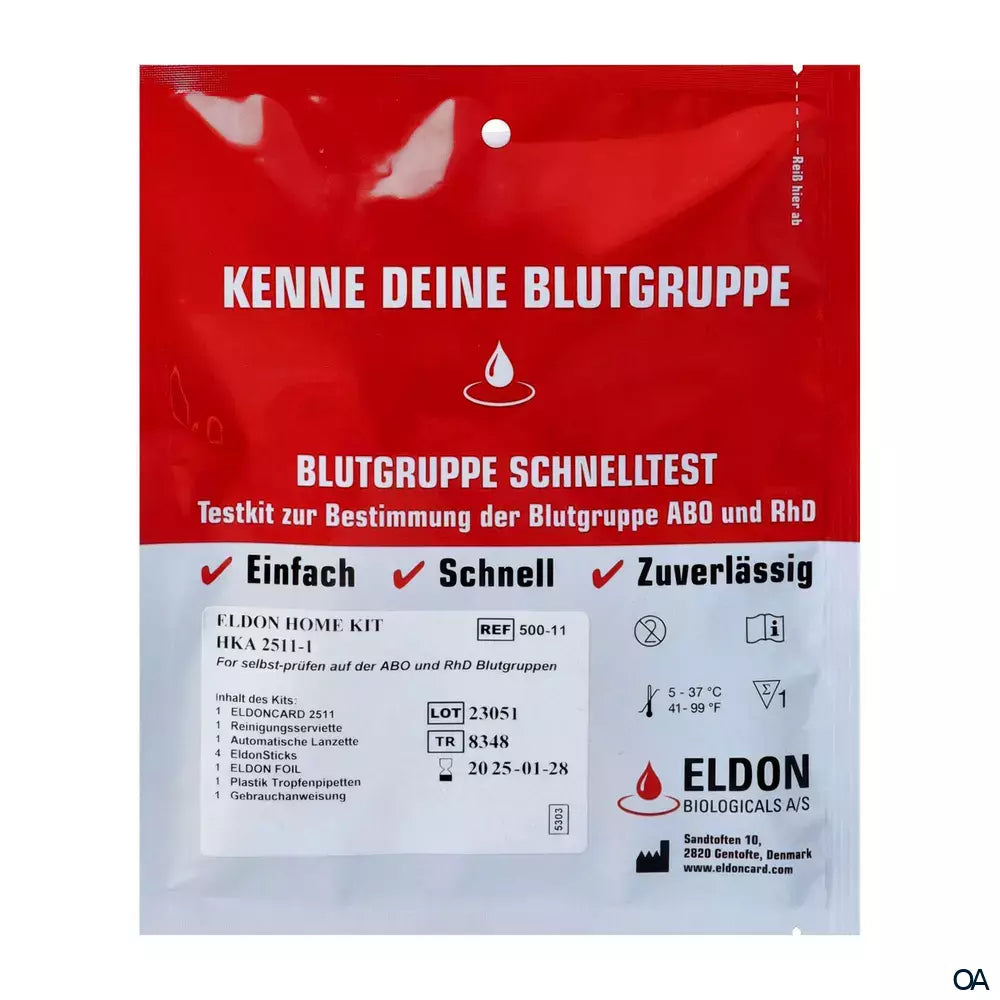 Blutgruppen Schnelltest ELDON