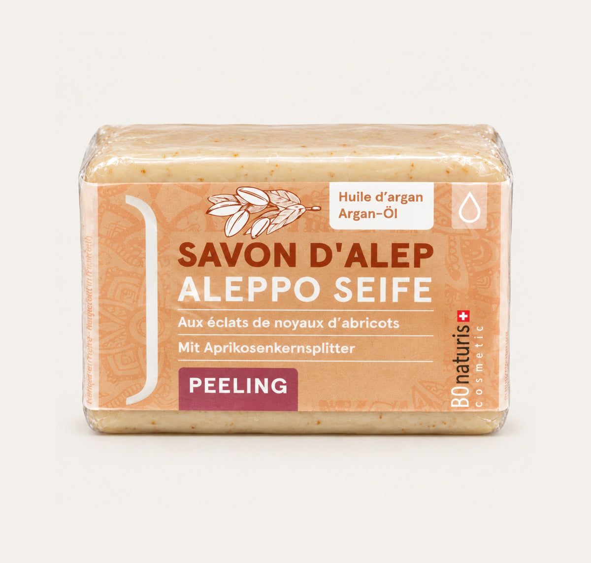 Aleppo Seife 3 % Lorbeeröl Peeling-verpackung