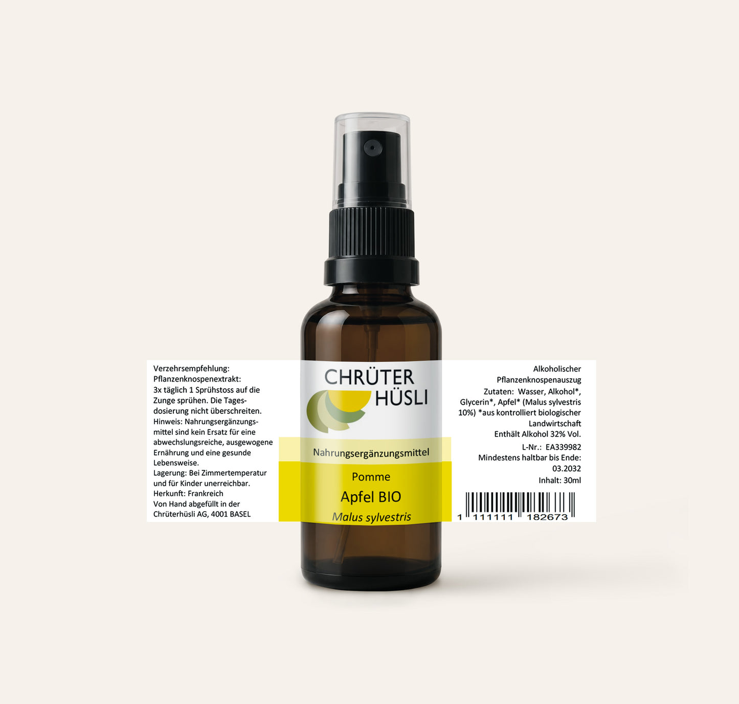 Apfel Glycerinmazerat-etikette
