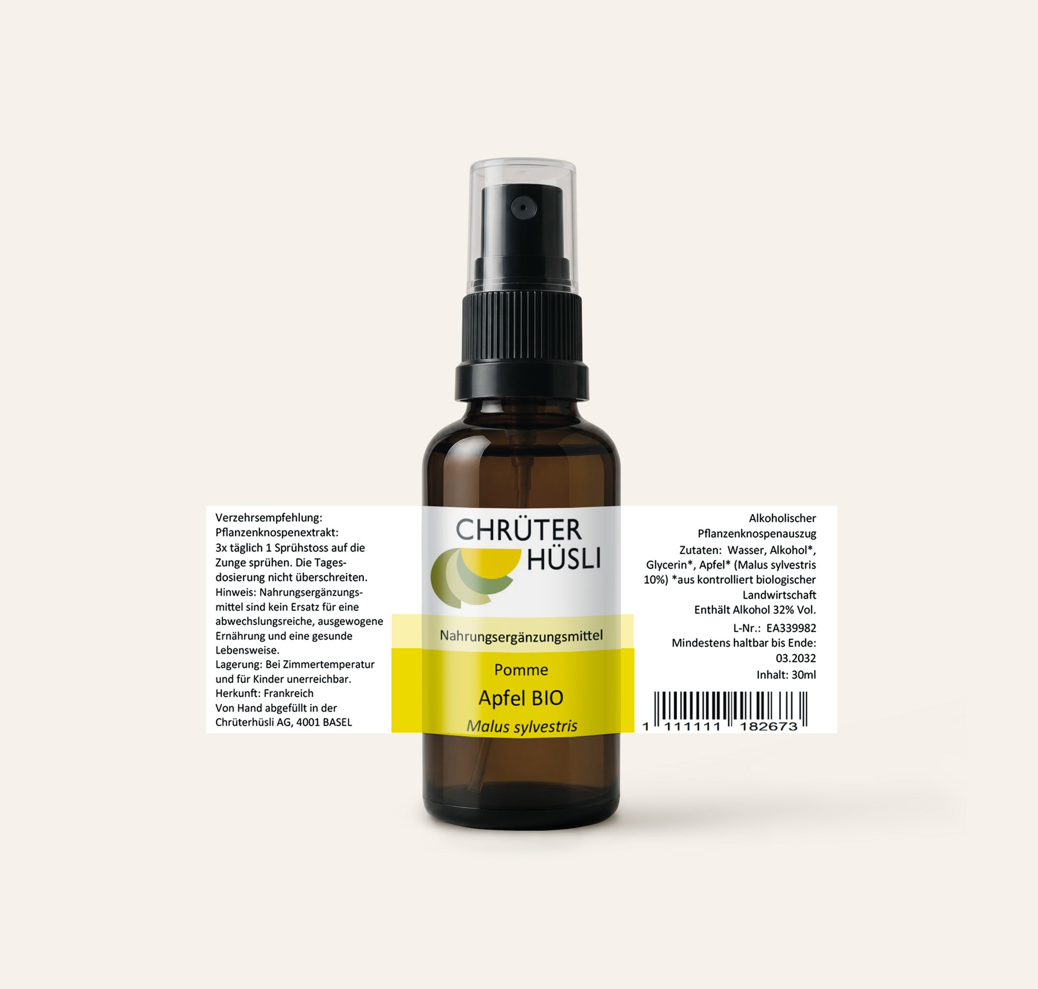 Apfel Glycerinmazerat-etikette