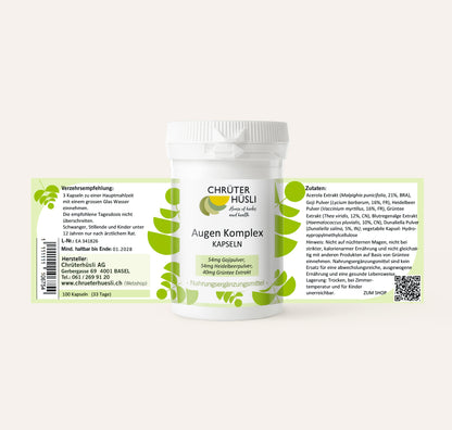 Augen Komplex Kapseln-etikette