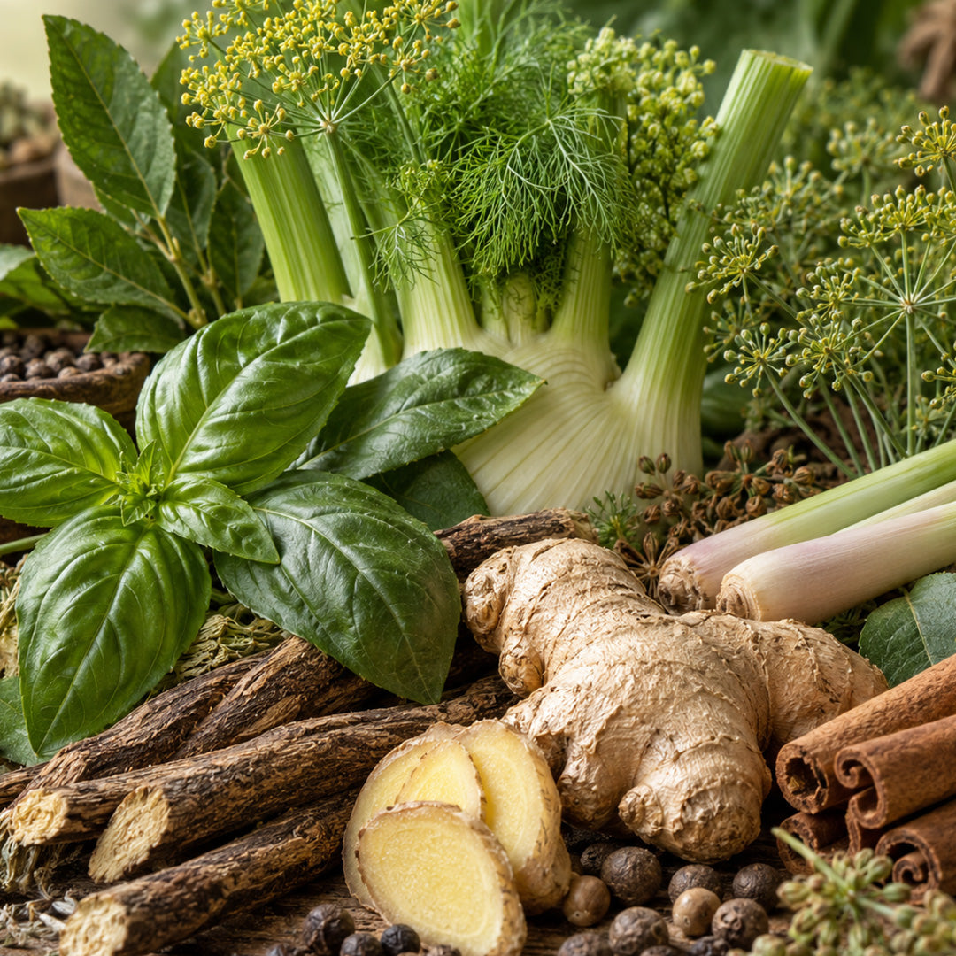 Ayurvedischer Tee Heller Kopf-zutaten