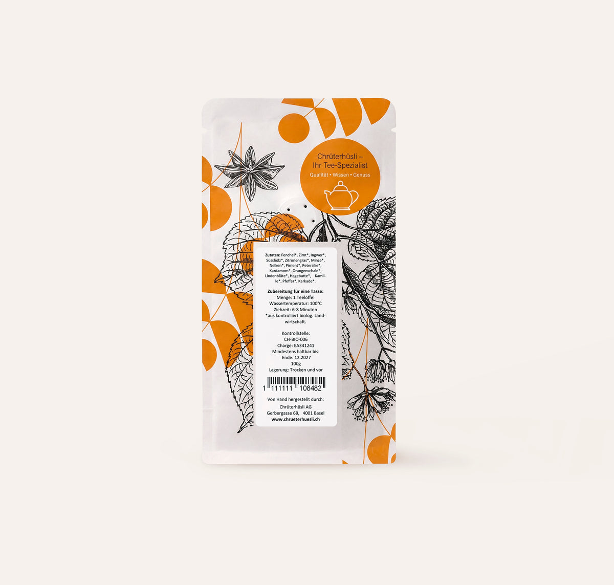 Ayurvedischer Tee Innere Gelassenheit Bio-etikette