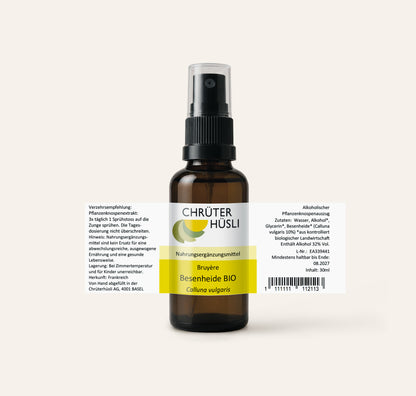 Besenheide Glycerinmazerat-etikette
