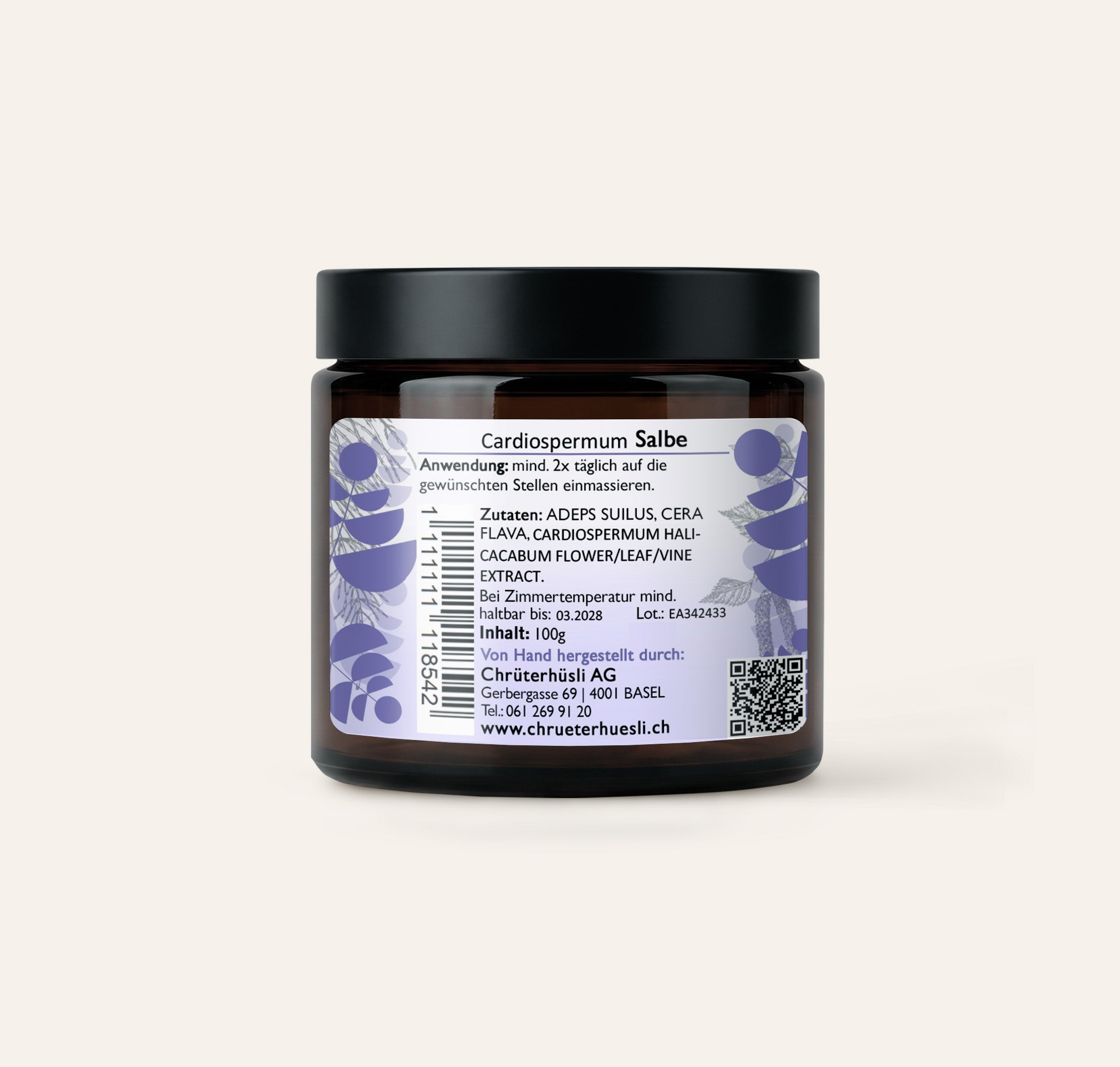 Cardiospermum Salbe-etikette