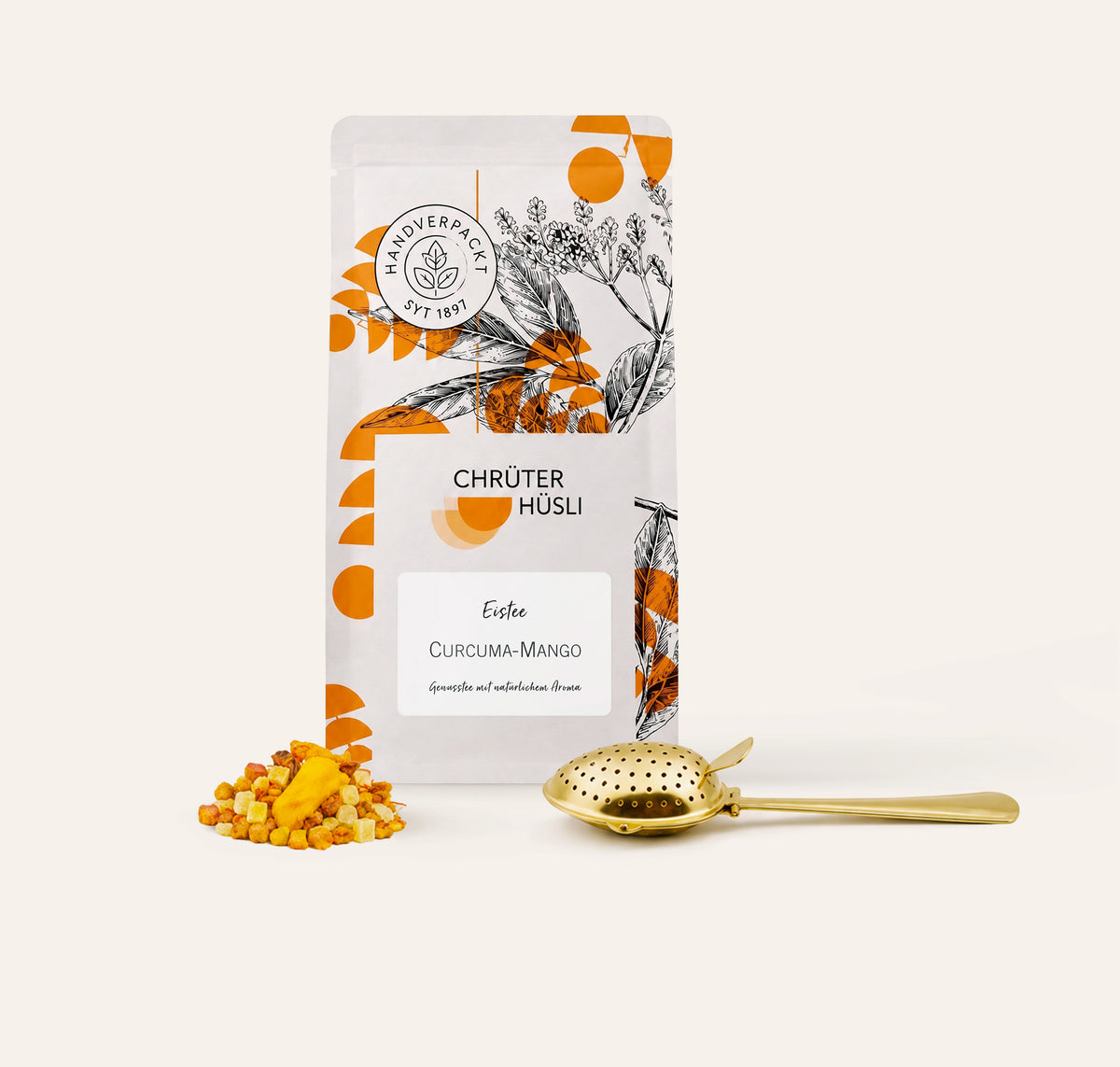 Eistee Curcuma-Mango-einnahme