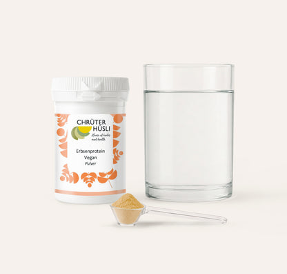 Erbsenprotein Pulver-einnahme
