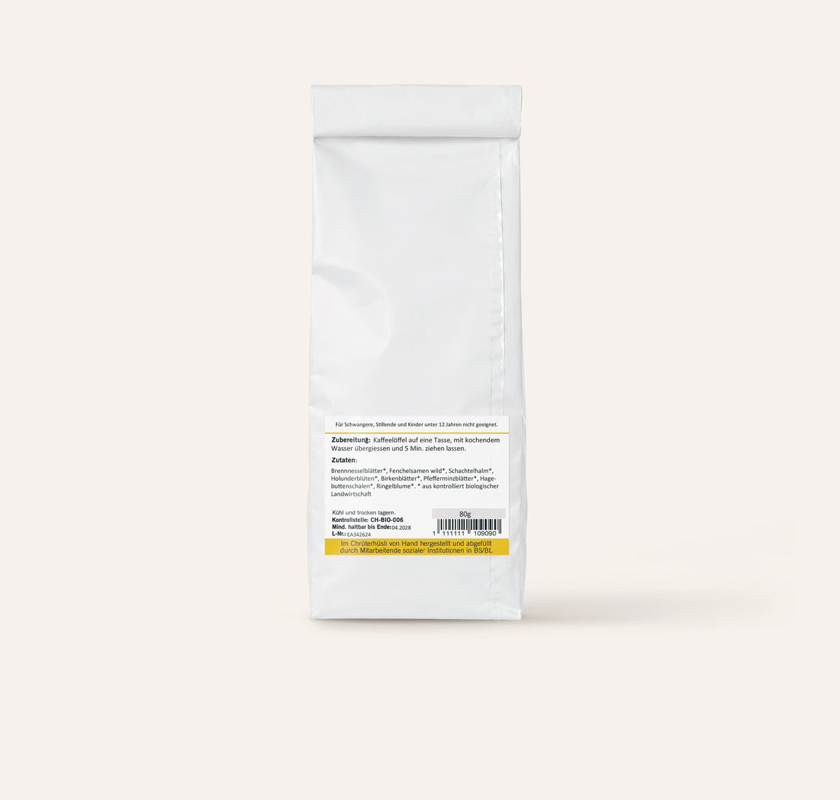 Frühlings Putz Tee Bio-etikette