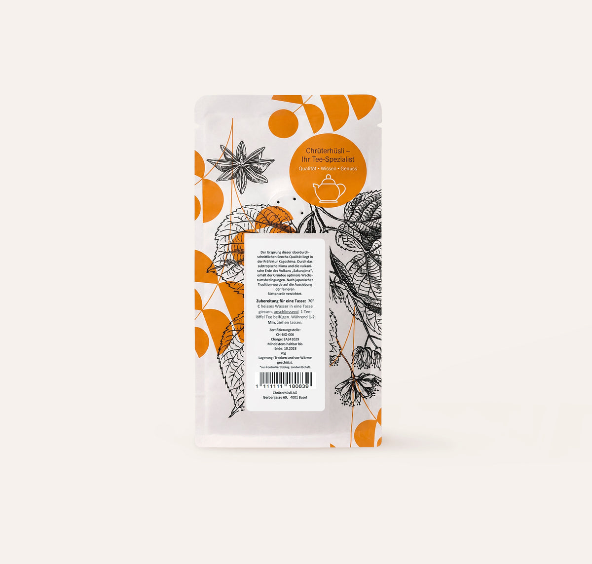 Grüntee Sencha Uchiyama Bio-etikette