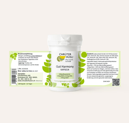 Gut Harmony Kapseln-etikette