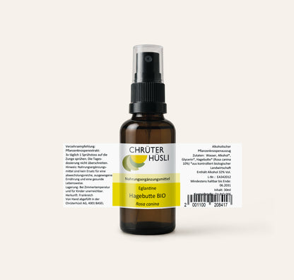 Hagebutte Glycerinmazerat-etikette