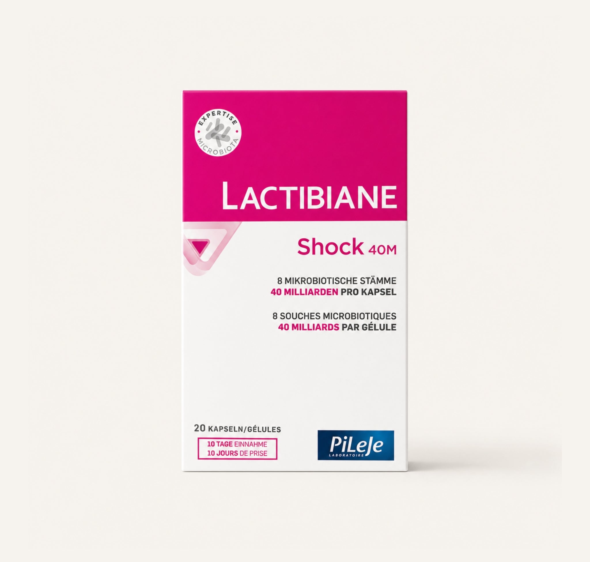 Lactibiane Shock 40M Kapseln-verpackung