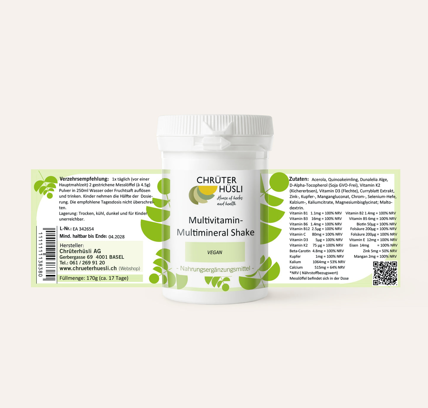 Multivitamin Multimineral Shake-etikette