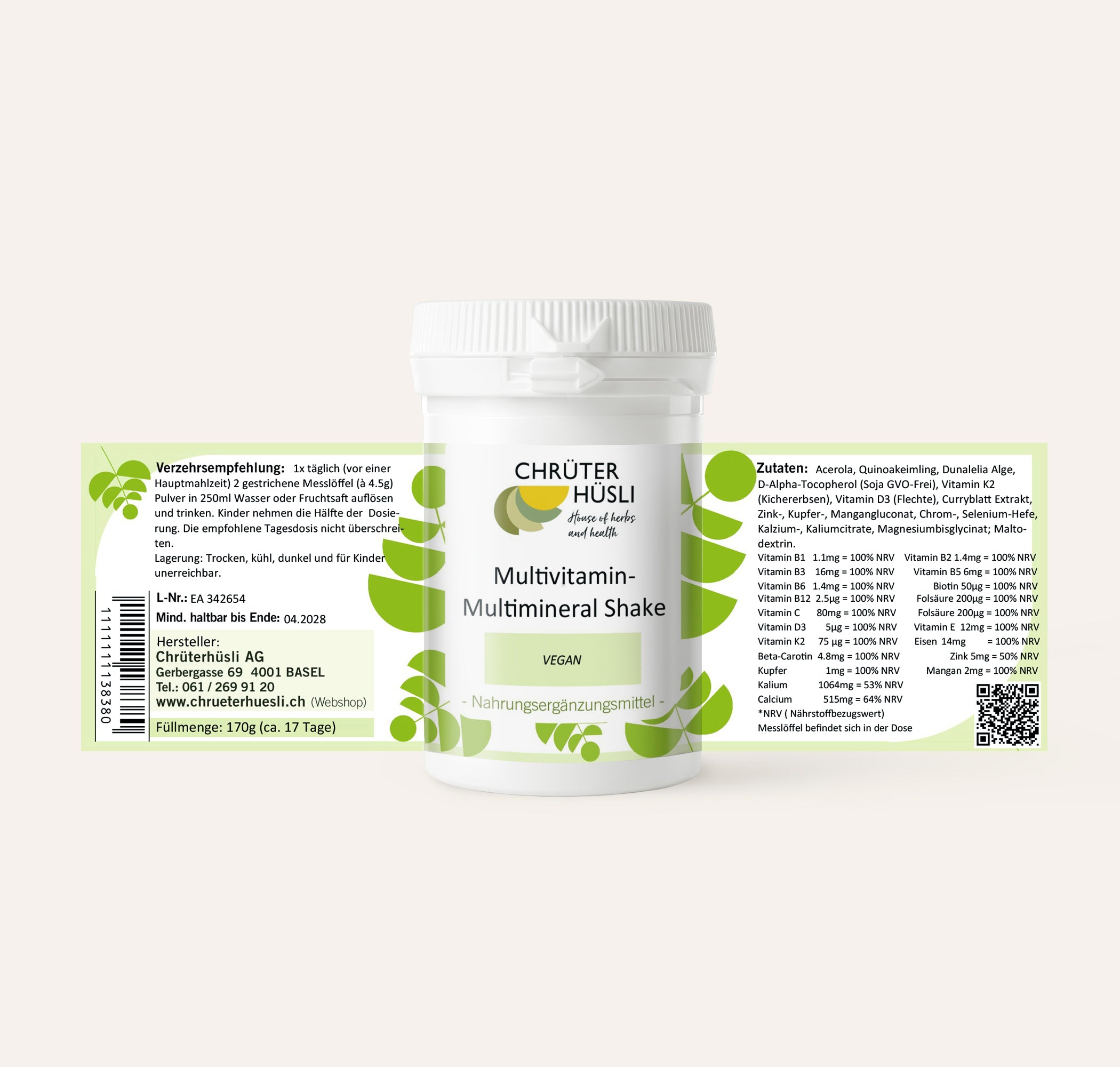 Multivitamin Multimineral Shake-etikette
