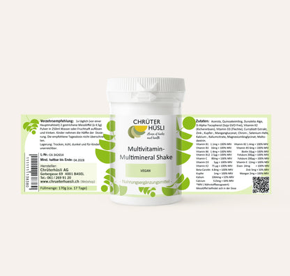 Multivitamin Multimineral Shake-etikette