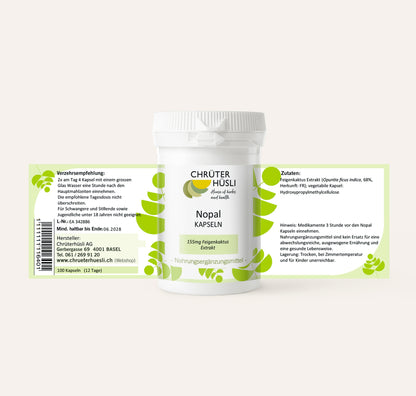 Nopal Kapseln-etikette