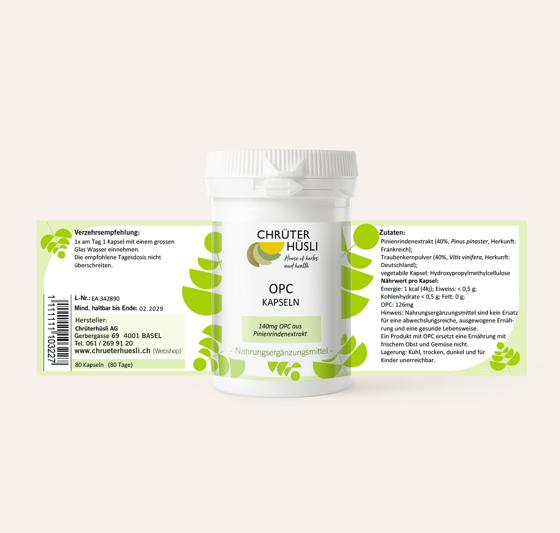 OPC Kapseln-etikette