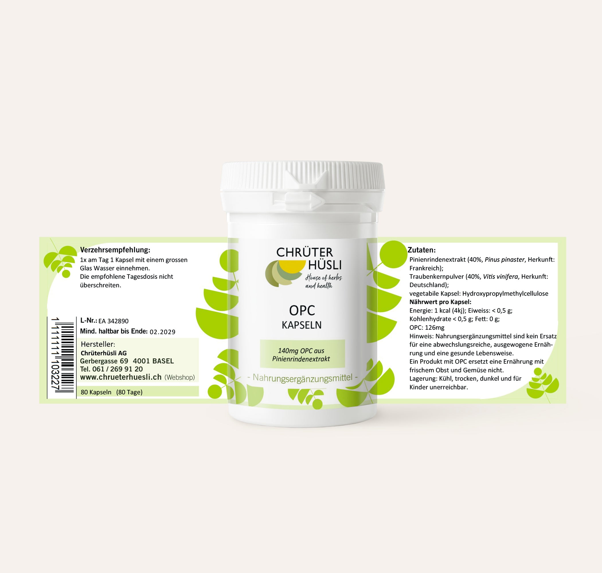 OPC Kapseln-etikette