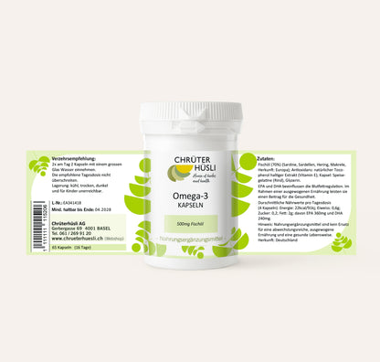 Omega 3 Kapseln-etikette