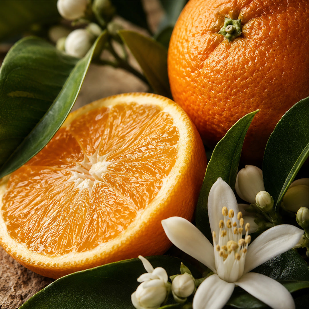 Orange Öl-zutaten