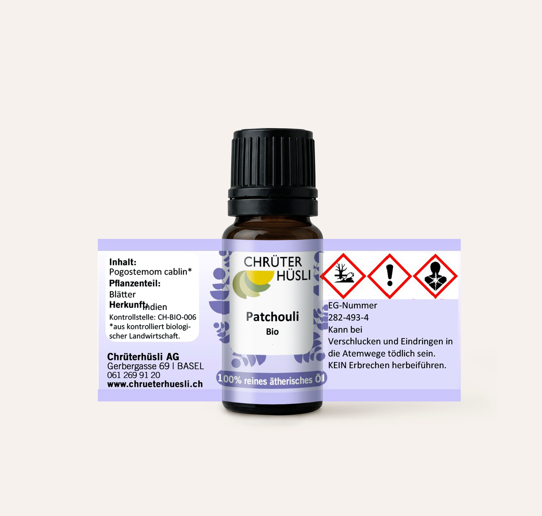 Patchouli Öl-etikette
