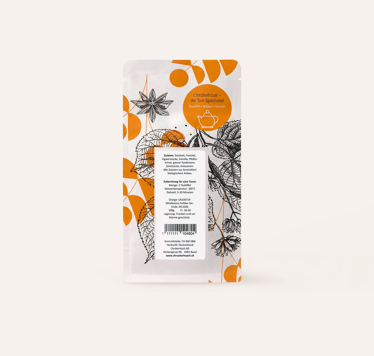 Pitta Tee Bio-etikette