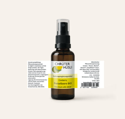 Preiselbeere Glycerinmazerat-etikette