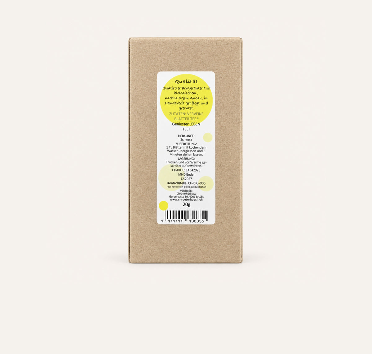 Premium Verveine Bio-etikette