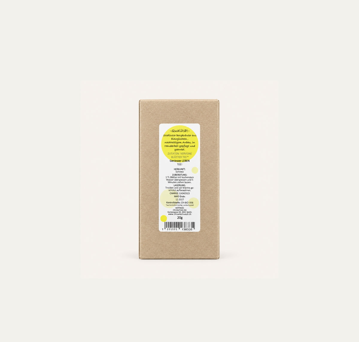 Premium Verveine Bio-etikette