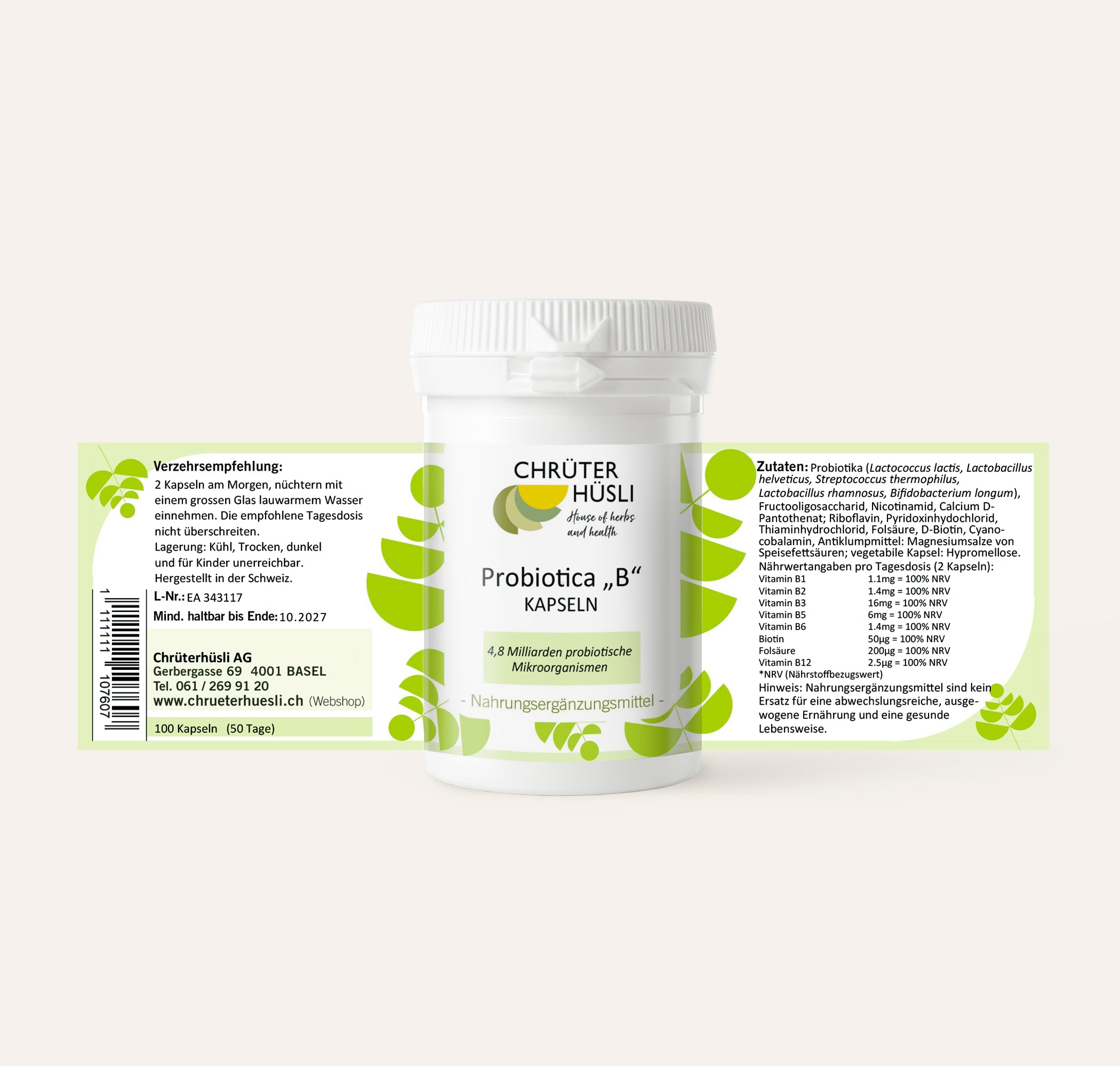 Probiotica B Kapseln-etikette