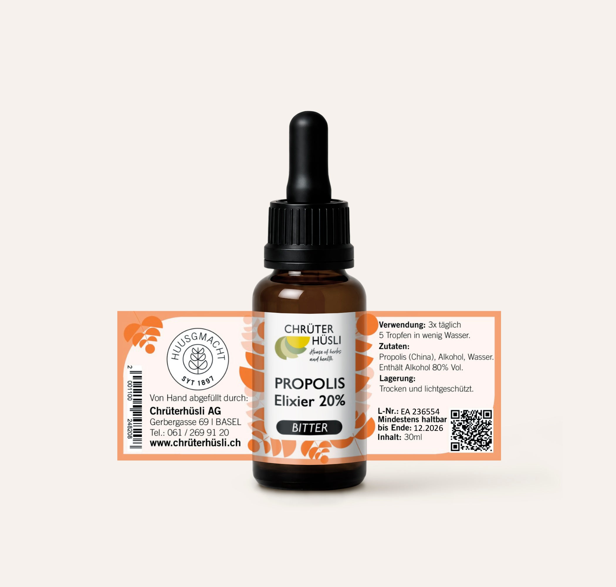 Propolis Elixier-etikette