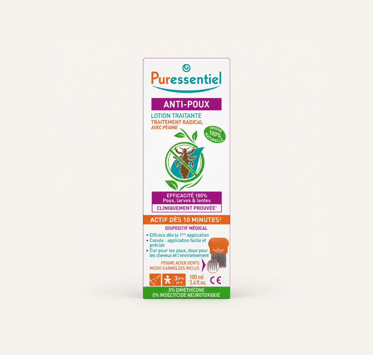 Puressentiel Anti-Läuse Lotion + Kamm-verpackung