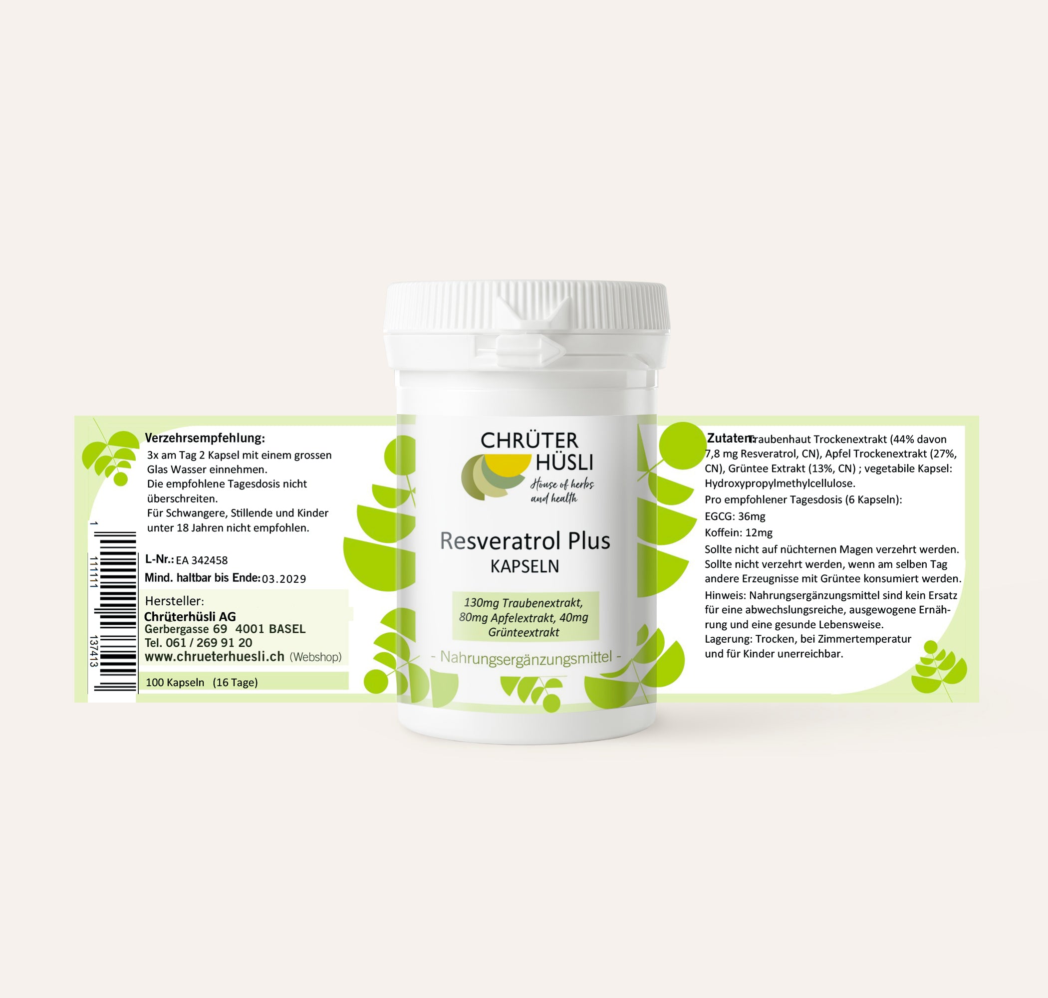 Resveratrol Plus Kapseln-etikette