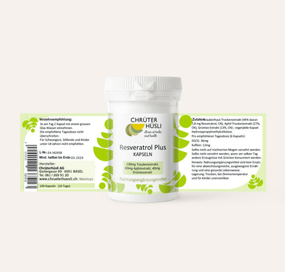 Resveratrol Plus Kapseln-etikette