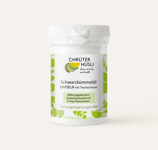 Schwarzkümmelöl Kapseln mit Thymochinon-verpackung