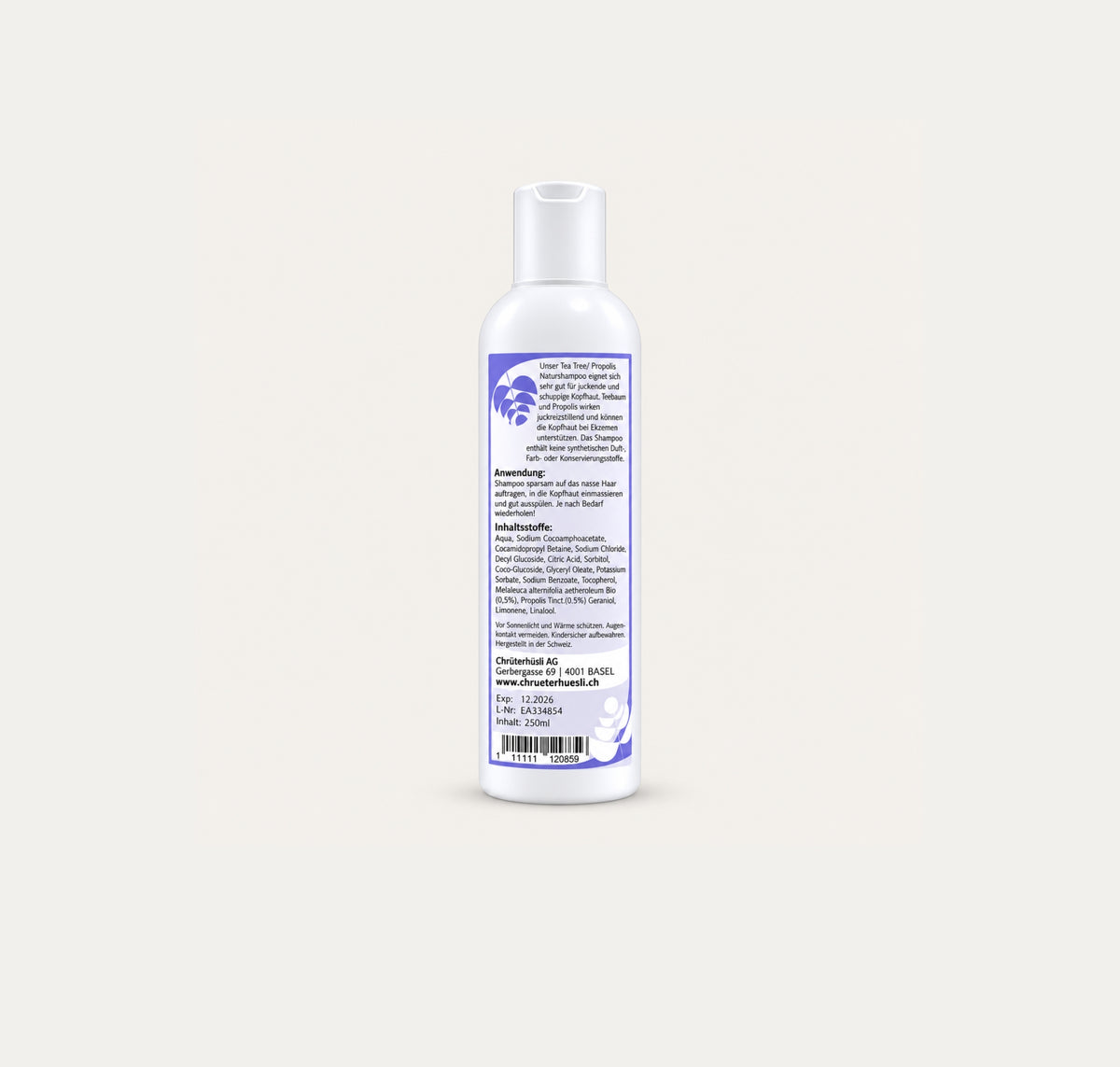 Shampoo Propolis Teebaum-etikette
