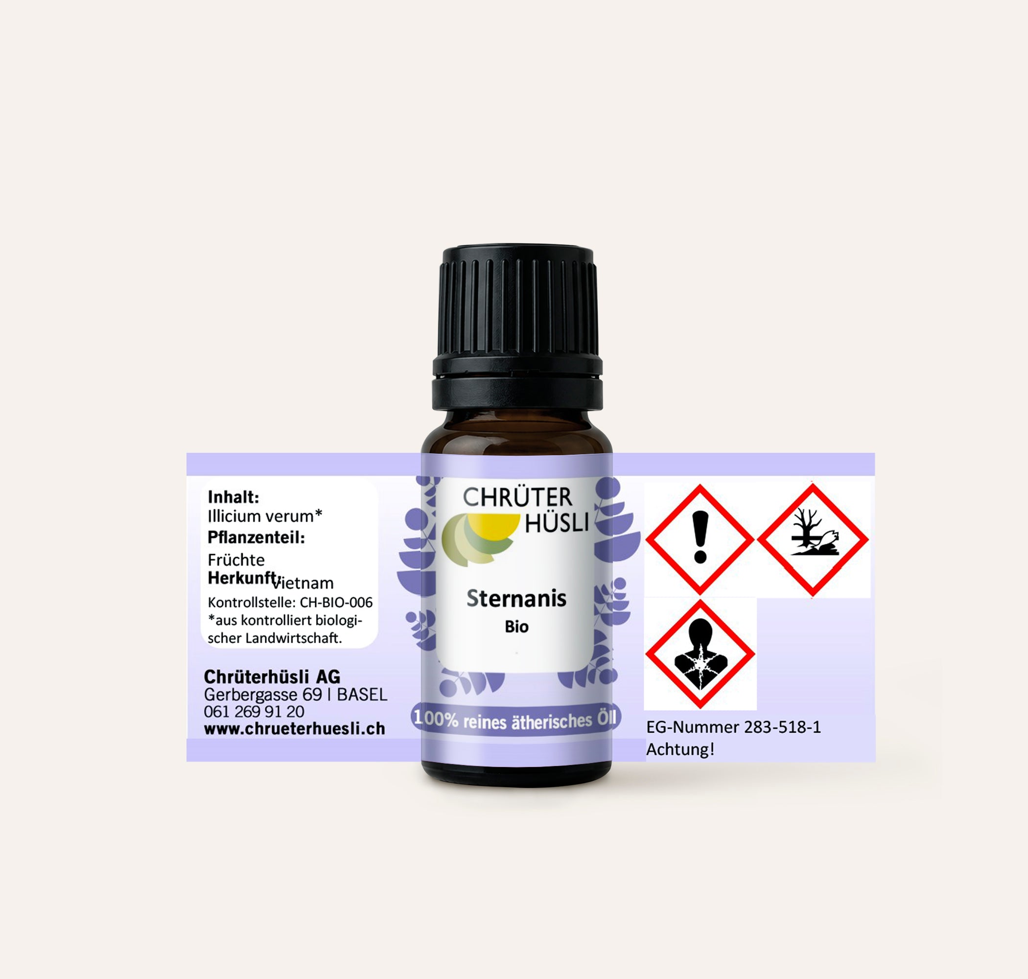 Sternanis Öl-etikette