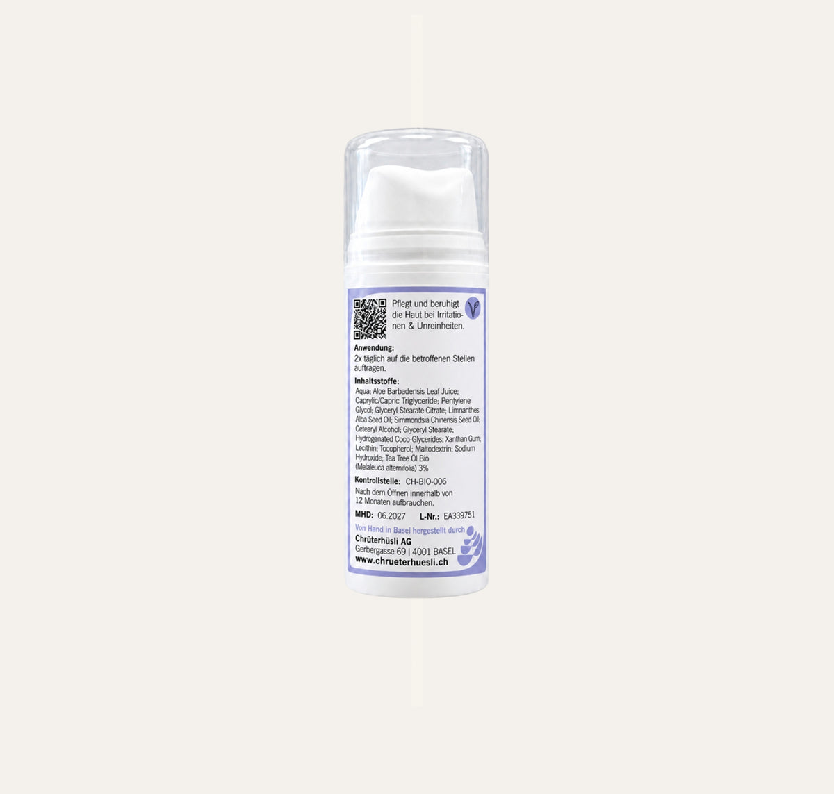 Tea Tree Soft Creme-etikette