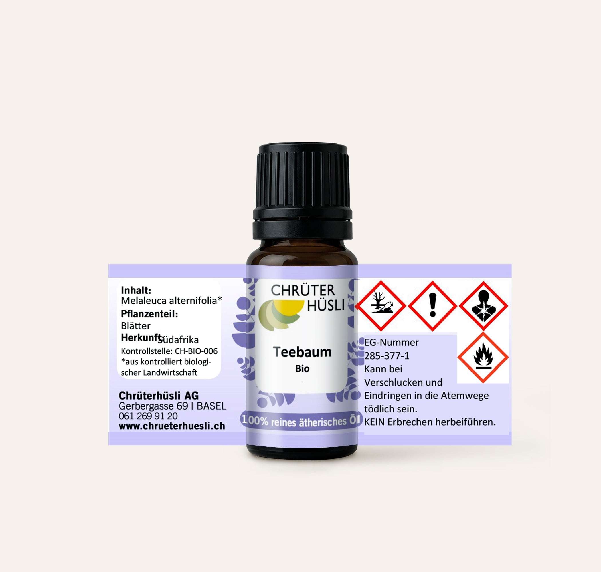 Teebaum Öl-etikette