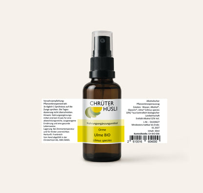 Ulme Glycerinmazerat-etikette