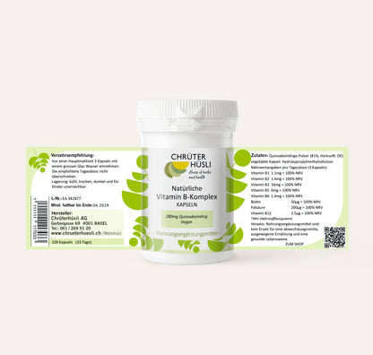 Vitamin B Komplex Kapseln-etikette
