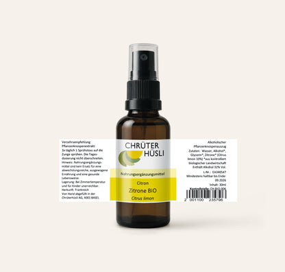 Zitrone Glycerinmazerat-etikette