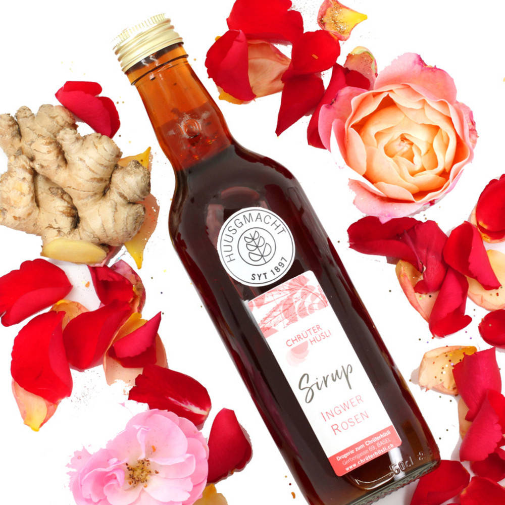 Ingwer Rosen Feuer Sirup
